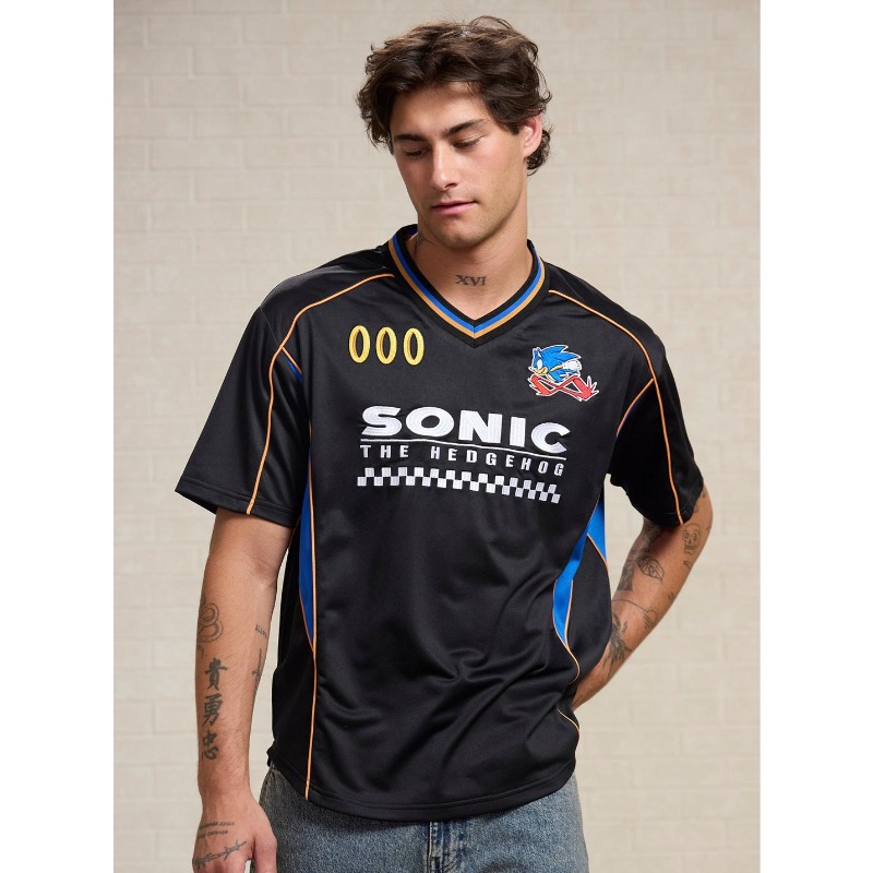Retro Gaming T Shirt - 소닉 더 헤지호그 게임 애니메이션 스포츠