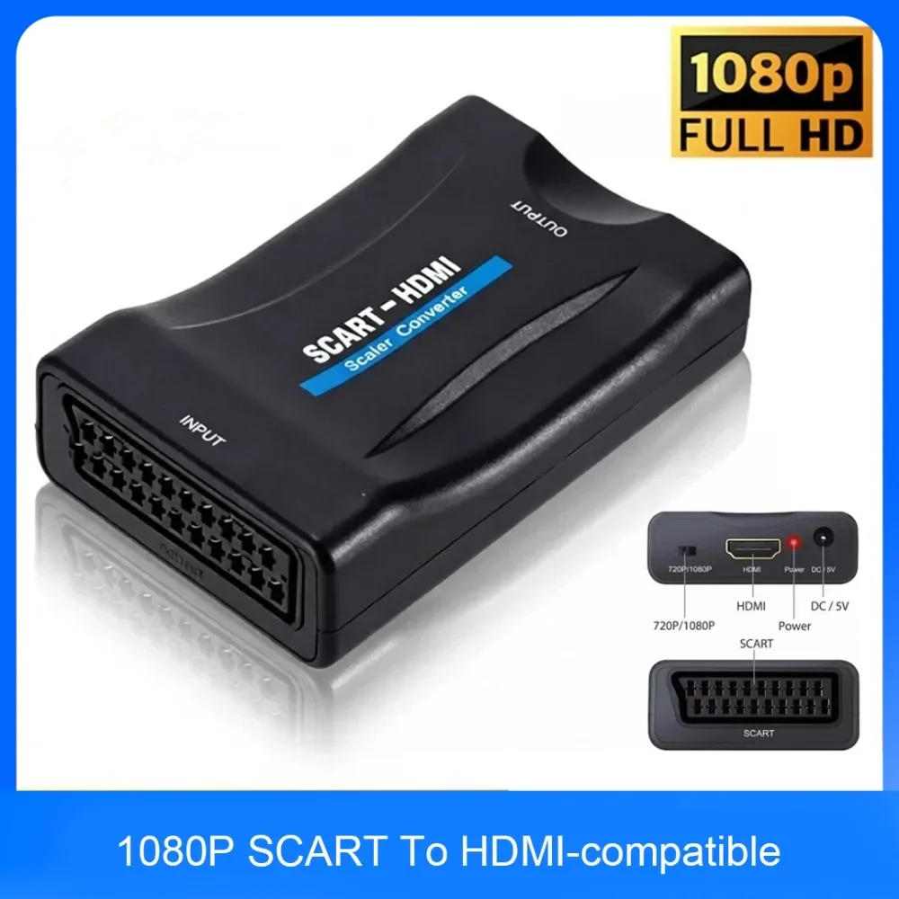 Scart To Hdmi - SCART-HDMI 변환 어댑터, 1080P 비디오 및