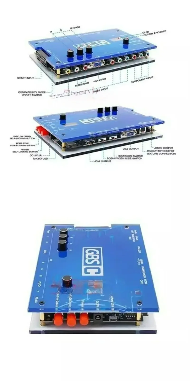 GBS 컨버터 컨트롤러에 적합하며, GBSC RGBS  - Scart To Hdmi 리뷰 및 가격