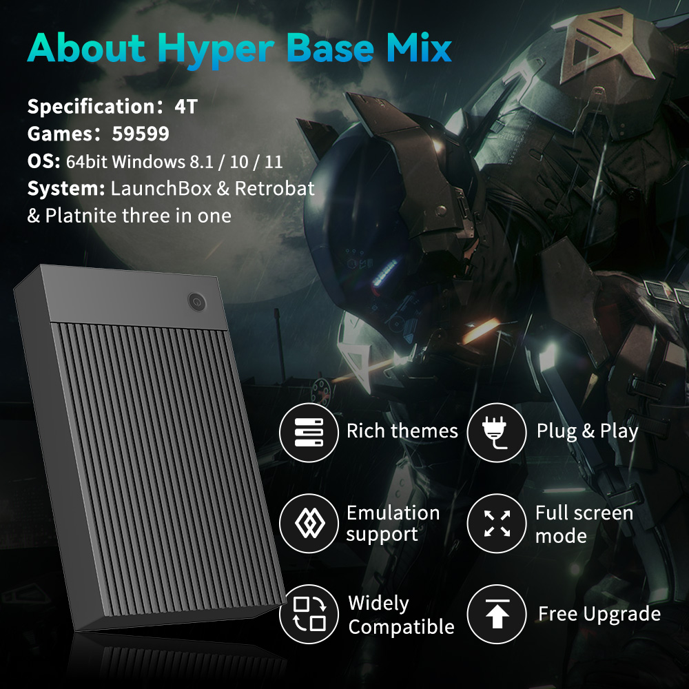하이퍼 베이스 믹스 4TB 게임 콘솔 (PS4/PS3/ - Retro Gaming Kiosk 리뷰 및 가격