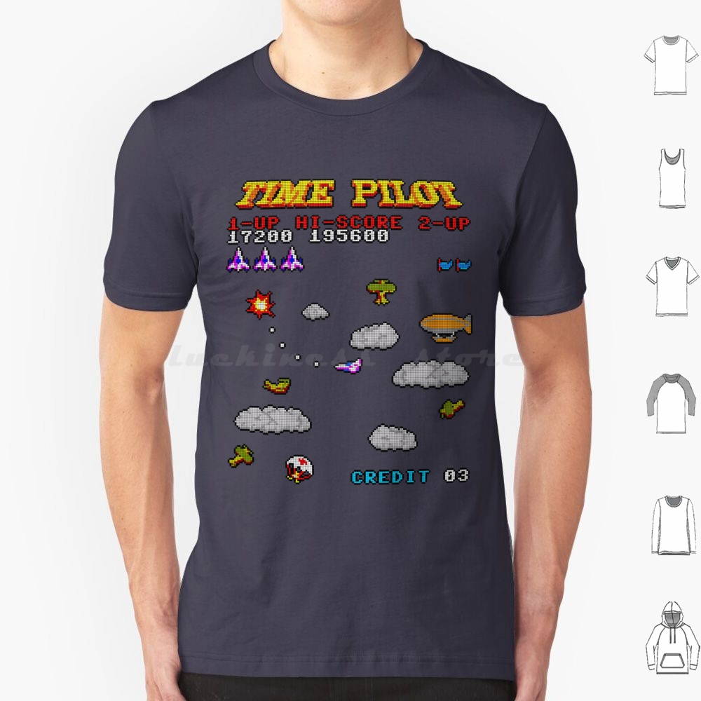 타임 파일럿 2 티셔츠 코튼 남성 여성 DIY 프린트  - Retro Gaming T Shirt 리뷰 및 가격