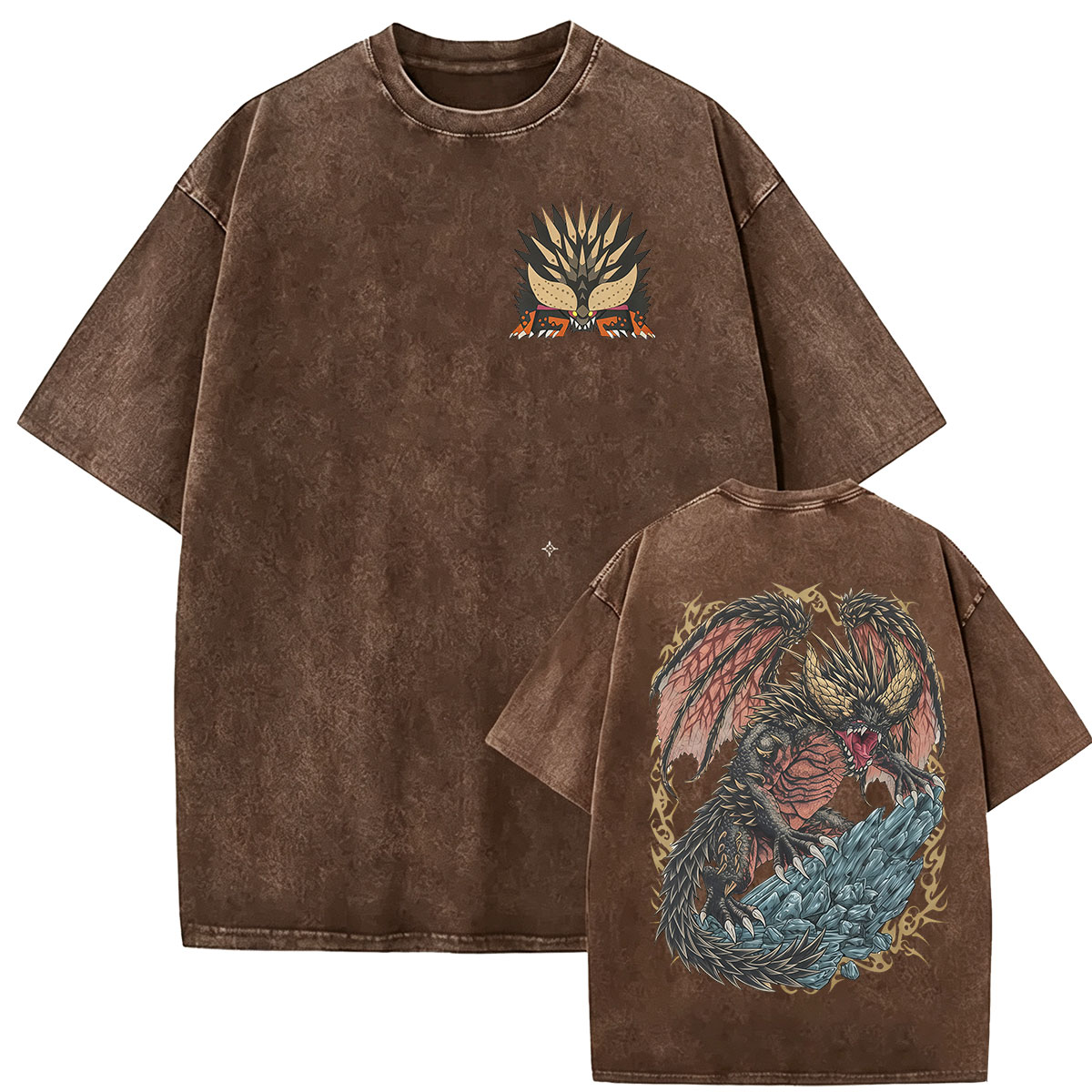 빈티지 워싱 몬스터 헌터 그래픽 티셔츠 네르기갠테 멸종 - Retro Gaming T Shirt 리뷰 및 가격